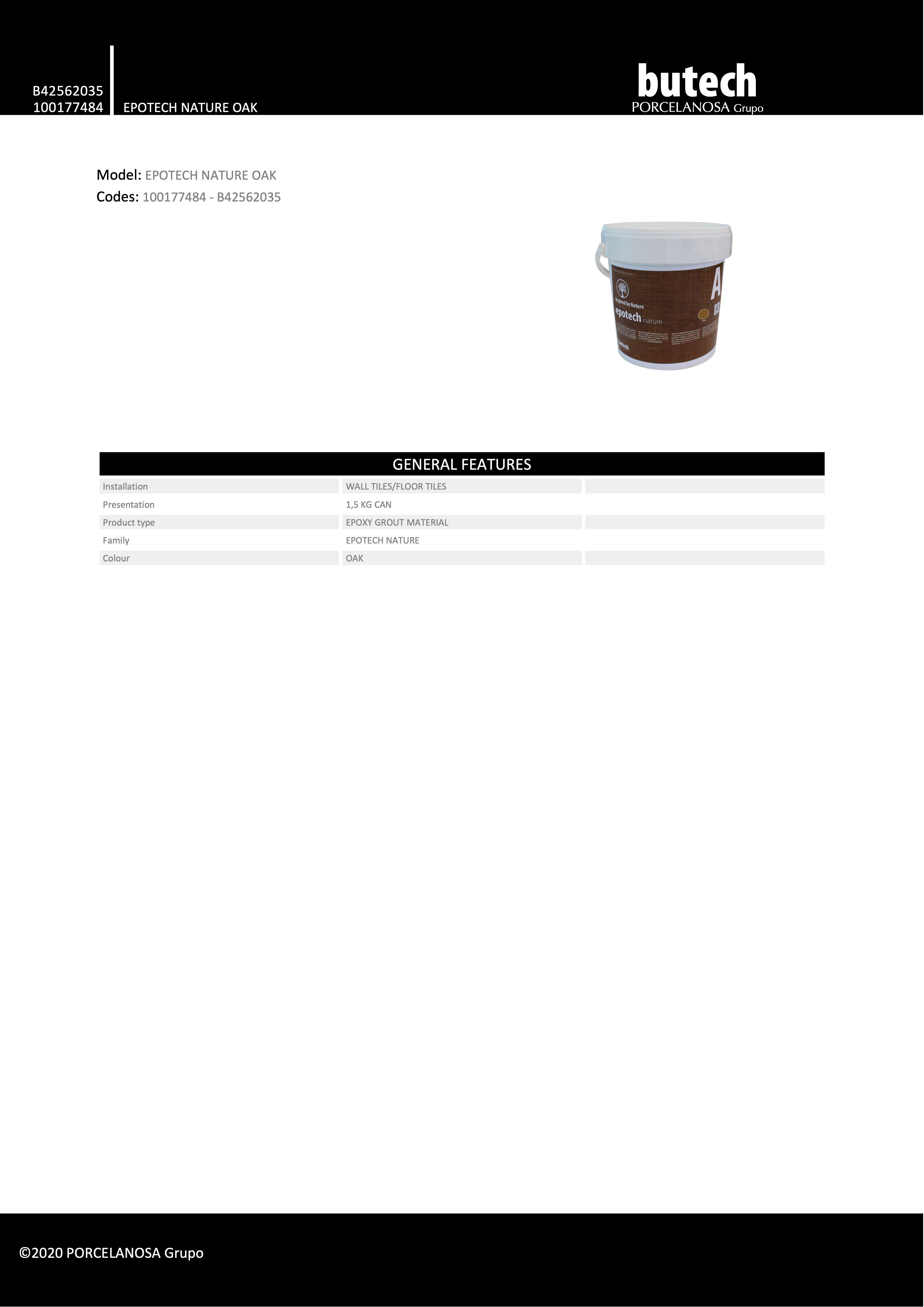 Затирка Butech Epotech Nature Oak (1.5 кг)