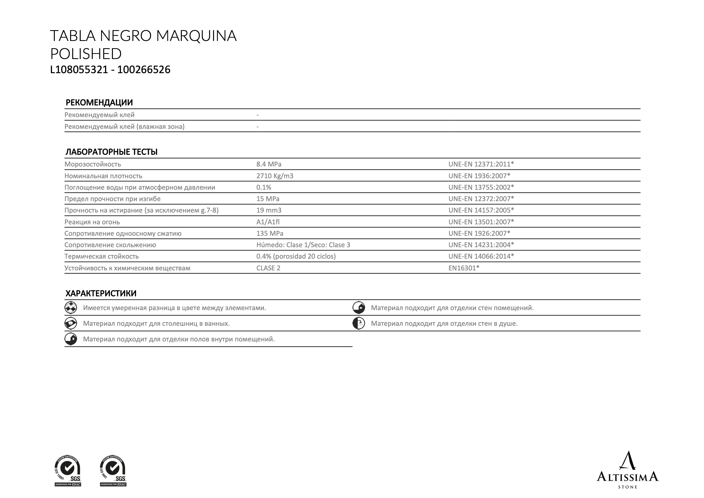 Tabla Negro Marquina Polished 2