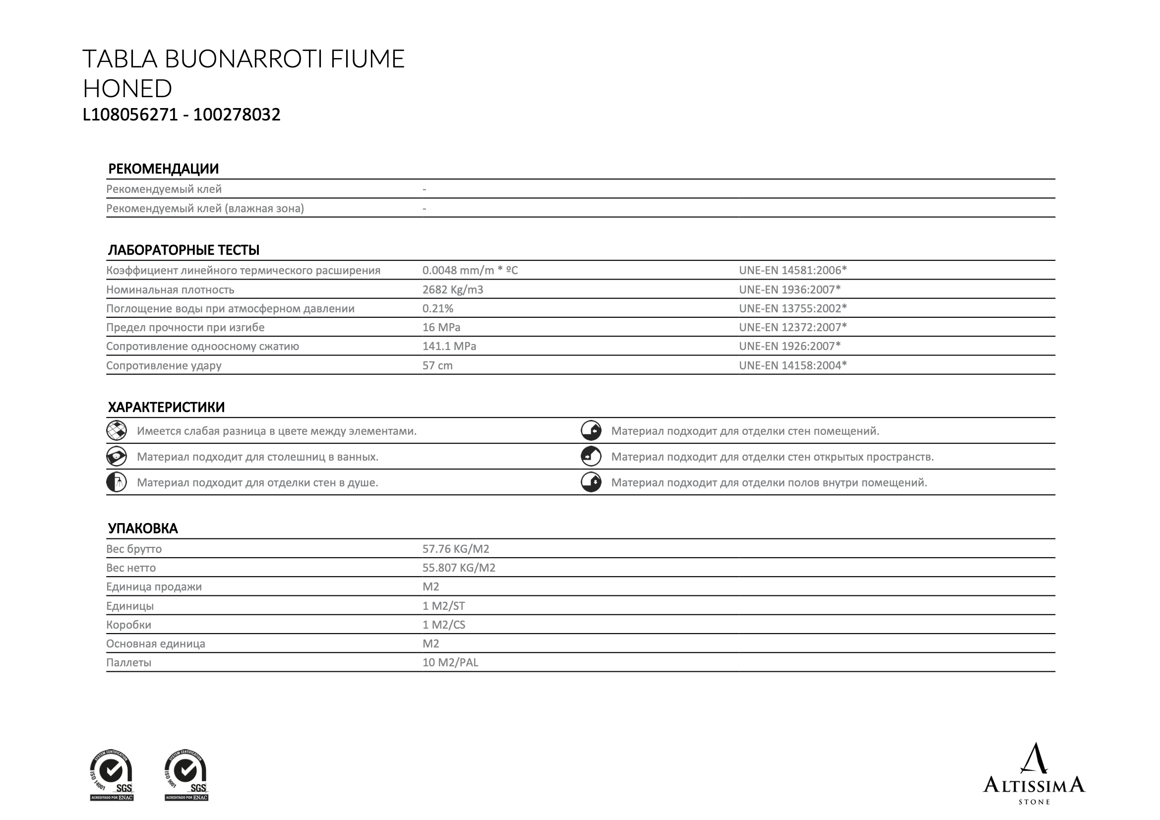 Tabla Buonarroti Fiume Honed 2