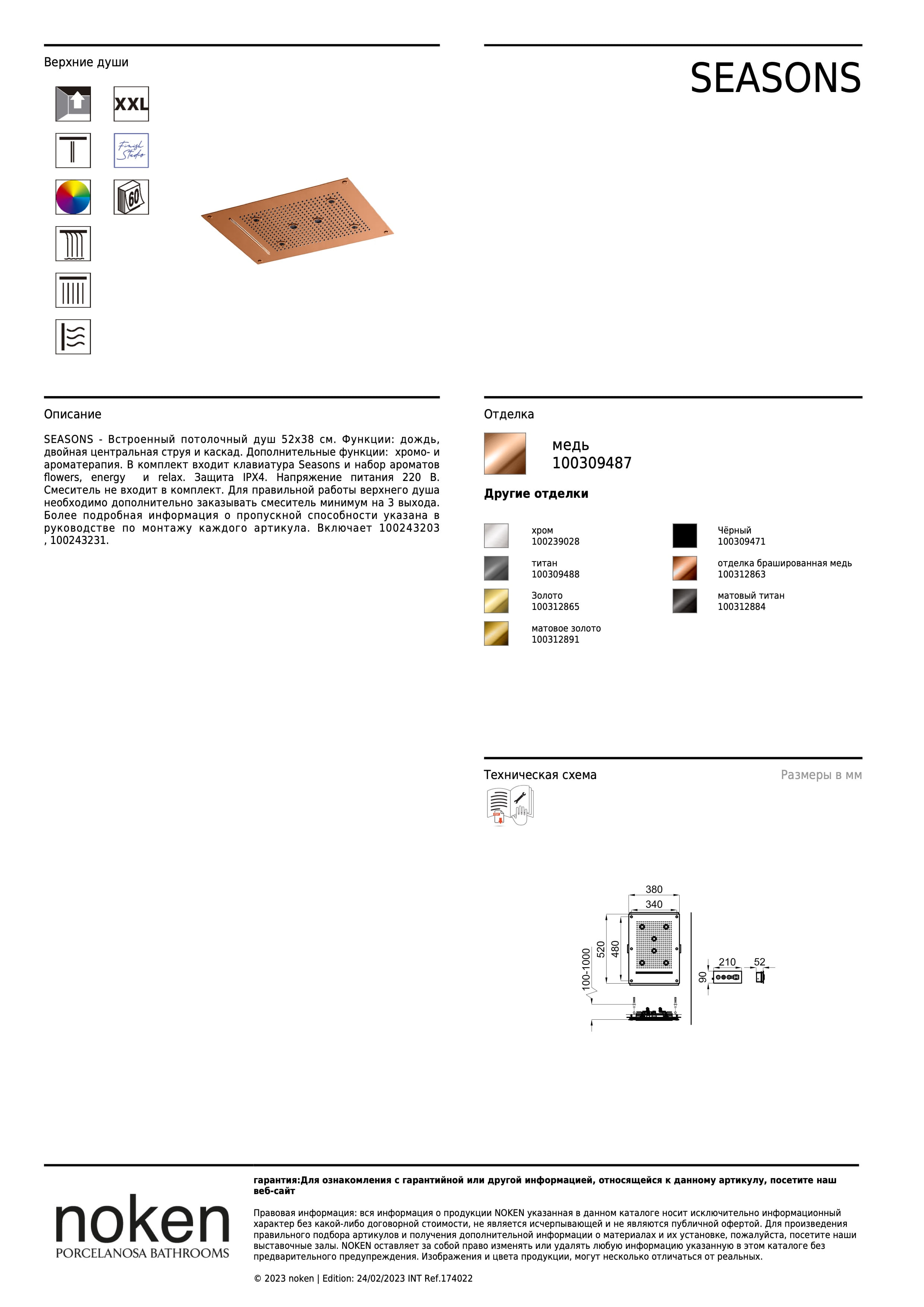 Noken Roc. Seasons Multif. Cobre 52x38